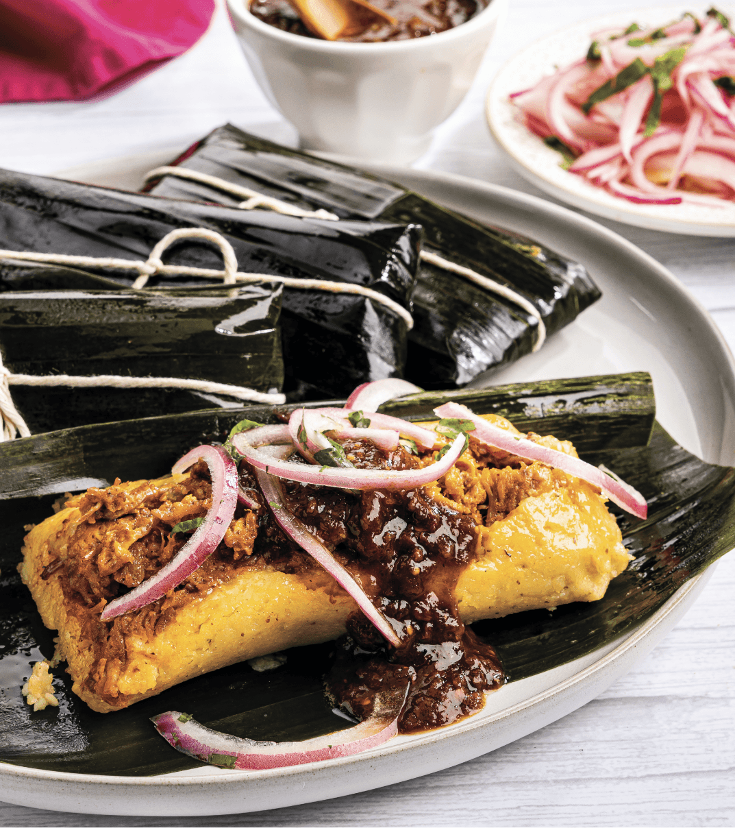 Pork Tamales in Banana Leaves